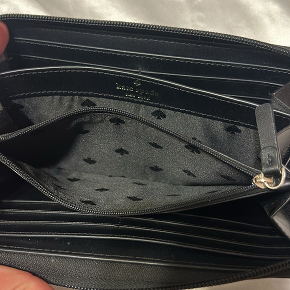 Kate Spade Neta Greda Court Black Glitter Wallet - Picture 5 of 5